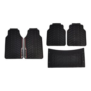 Sparco 5-Piece Universal Car Mats Set Black and Red Sparco 5-Piece Universal Car Mats Set Black and Red